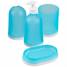 Набор для ванной 4 предмета (диспенсер, держатель для зуб. щеток, мыльница, стакан) BS2: