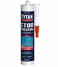 TYTAN Prof. Герметик Стоп плесень силиконовый санитарный нейтральный белый 280 мл (12шт/уп)