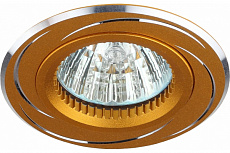 Светильник ЭРА KL34 AL/GD, MR16, 50W  алюминиевый, золото/хром12V/220V