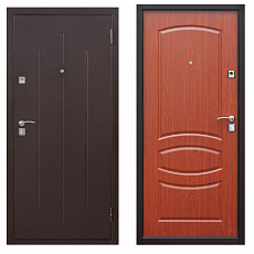 Дверь металлическая "Стройгост 7-2" 960х2050мм, левая, Итальянский орех