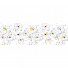 Фартук кухонный АБС-пластик Белые цветы 1,5х600х3000м