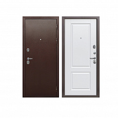 Дверь металлическая 9 см Медный антик Белый ясень (860мм) левая/Ф1